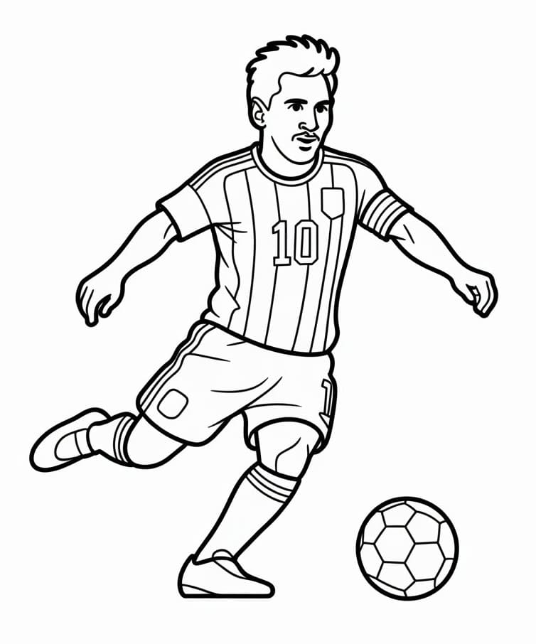 Lionel Messi Gratis ausmalbilder
