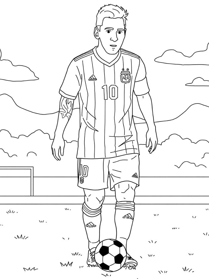 Lionel Messi Kostenlos Druckbar ausmalbilder