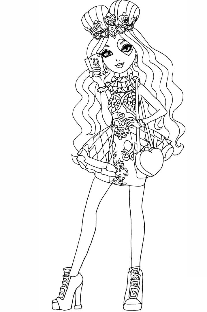 Lizzie Hearts di Ever After High ausmalbilder