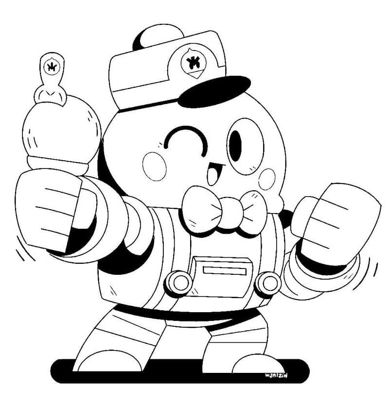 Lou Brawl Stars ausmalbilder