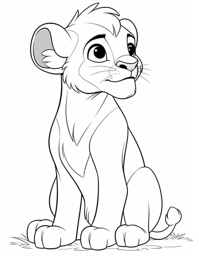 Löwe Druckbar ausmalbilder