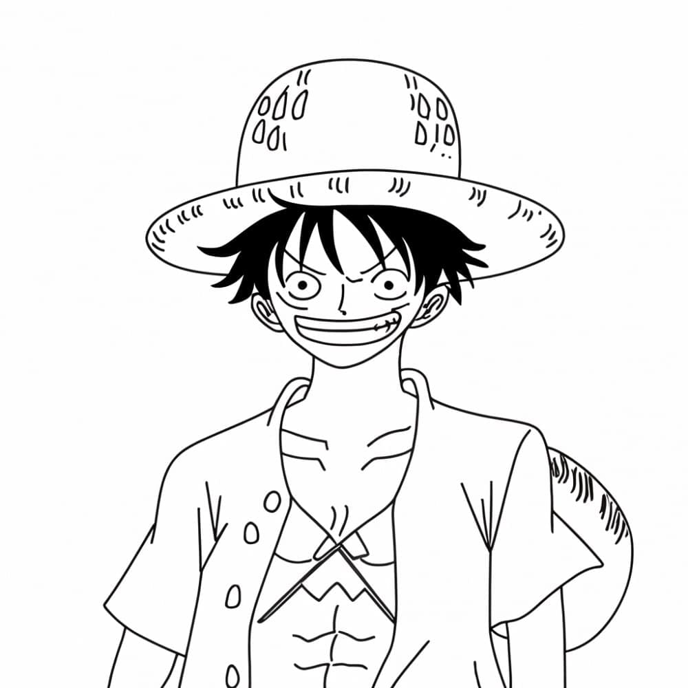 Luffy Bild zum Drucken ausmalbilder