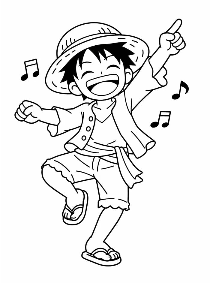 Luffy aus One Piece ausmalbilder