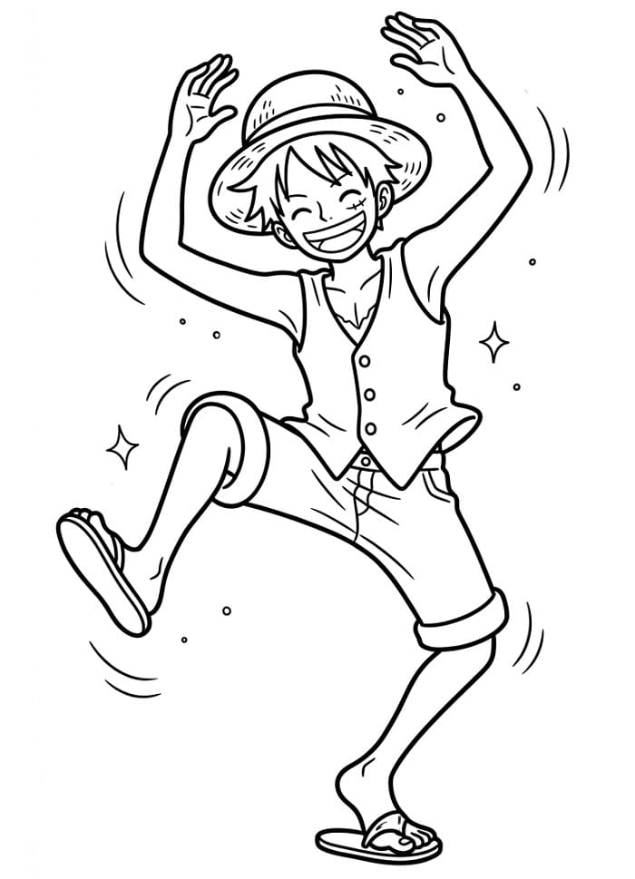 Luffy aus der Serie One Piece ausmalbilder