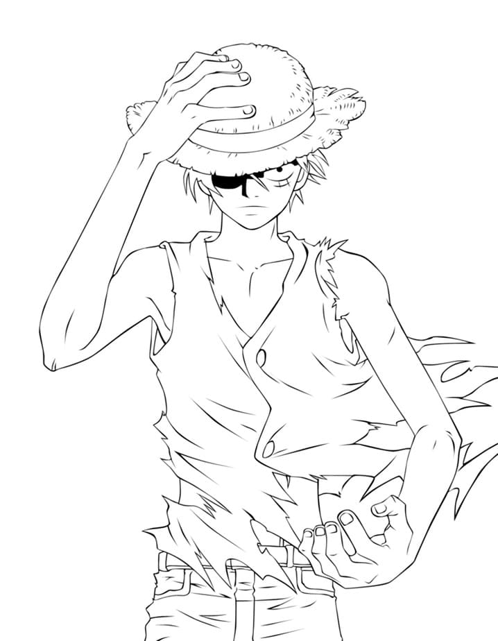 Luffy druckfertig ausmalbilder