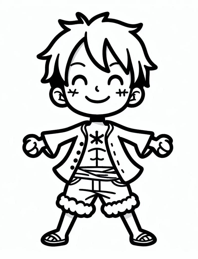 Luffy für 2-jährige Kinder ausmalbilder