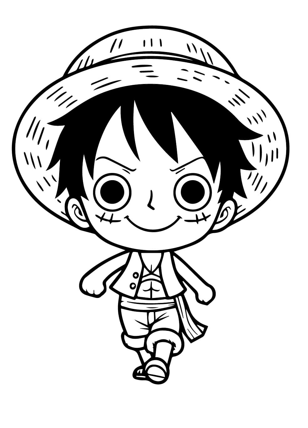 Luffy für 3-jährige Kinder ausmalbilder