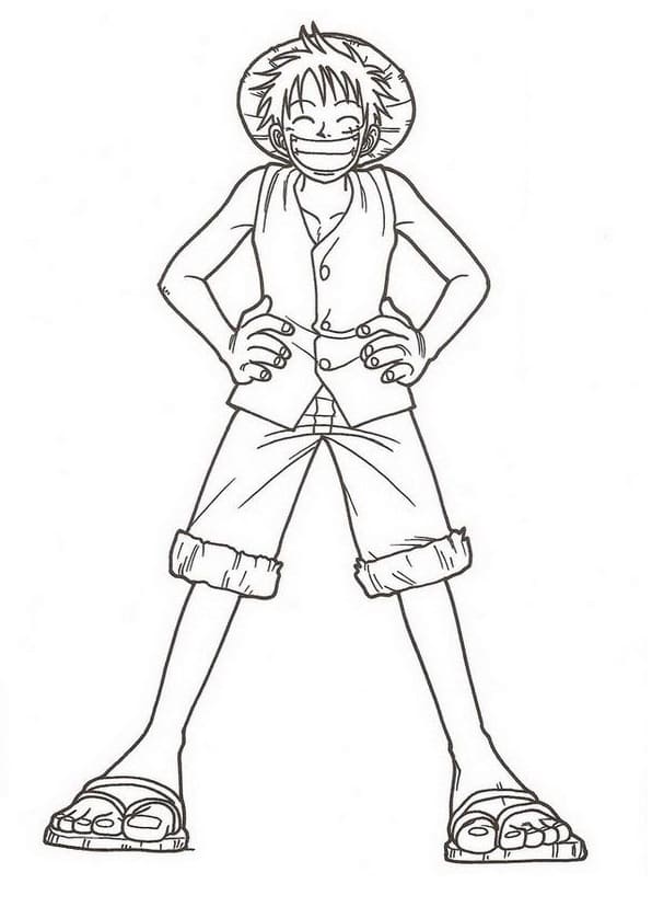Luffy gratis druckbar ausmalbilder