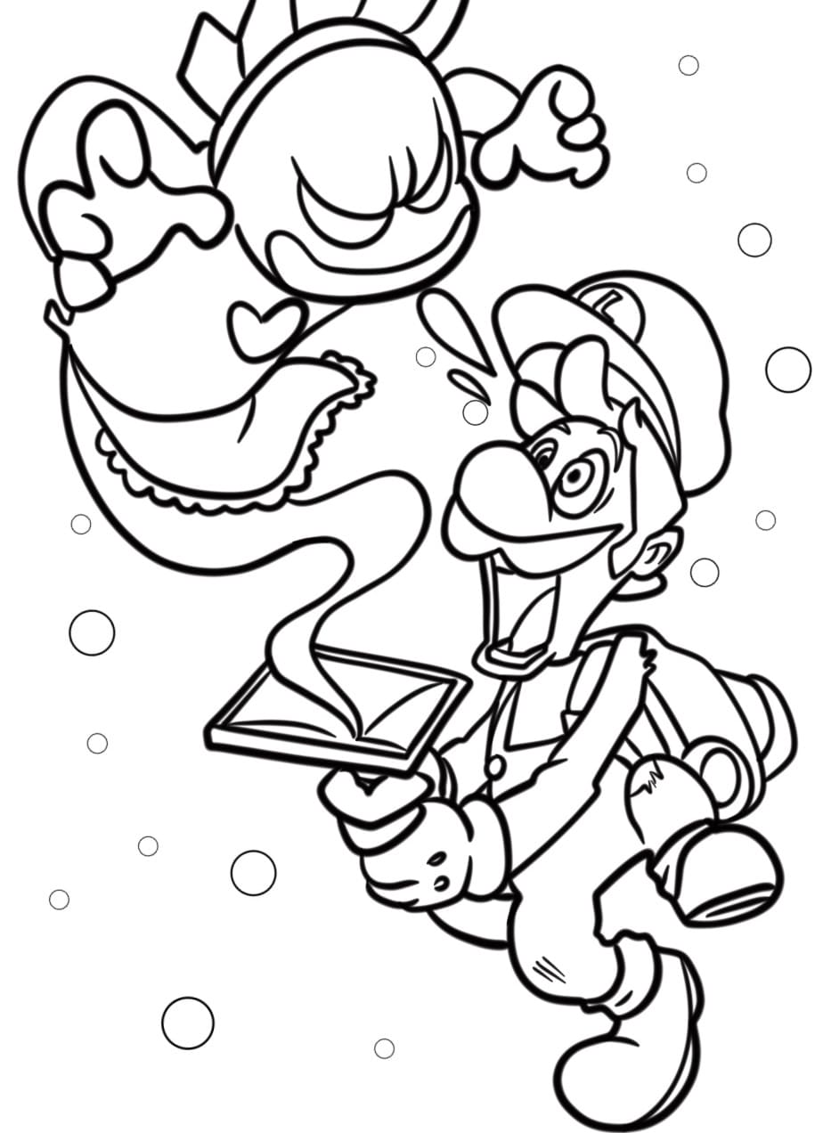 Luigi Drucken ausmalbilder