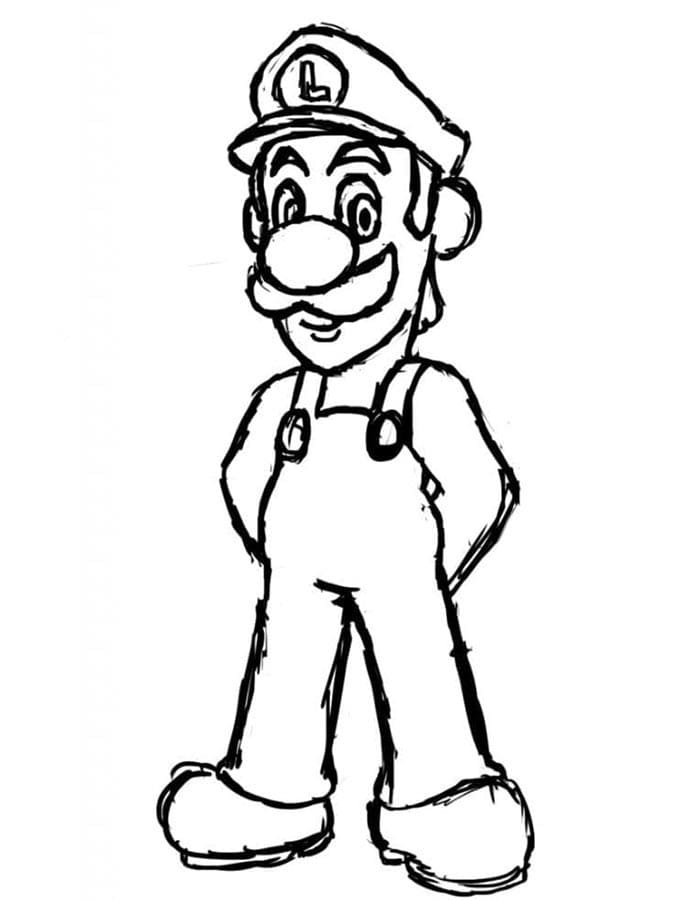 Luigi Für Kinder ausmalbilder