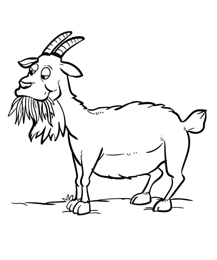 Lustige Ziege ausmalbilder