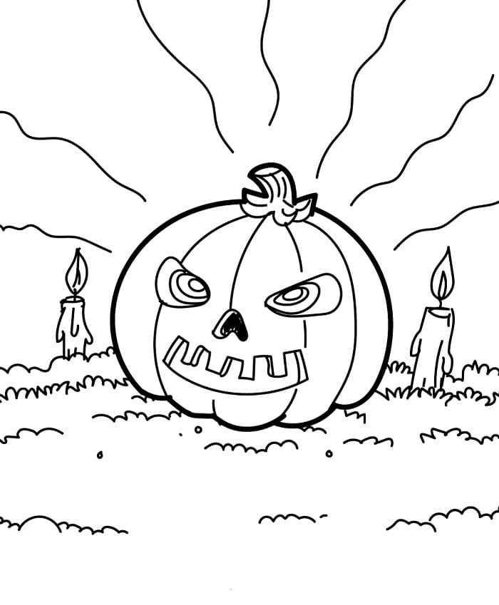 Lustiger Kürbis ausmalbilder