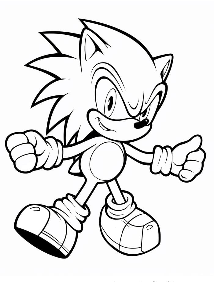 Lustiger Sonic ausmalbilder