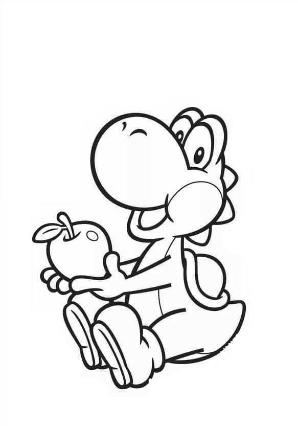 Lustiger Yoshi ausmalbilder