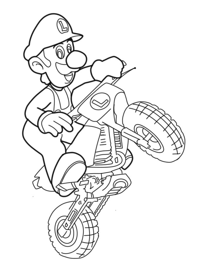 Lustiges Mario Kart ausmalbilder