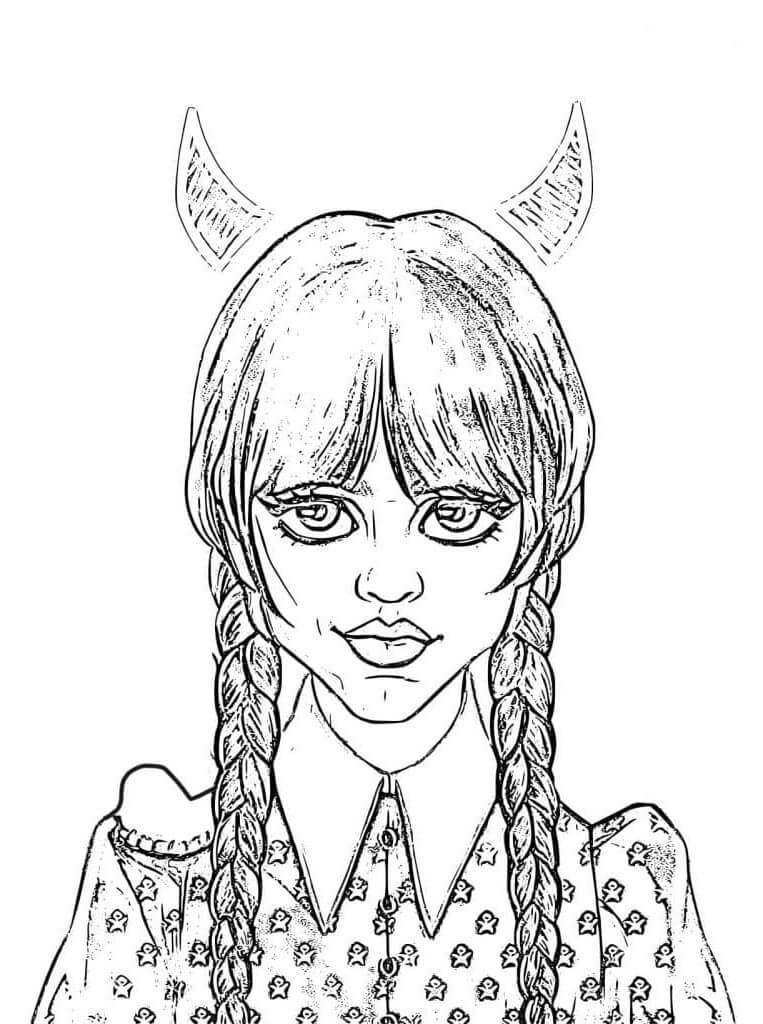 Malvorlage Wednesday für Kinder ausmalbilder