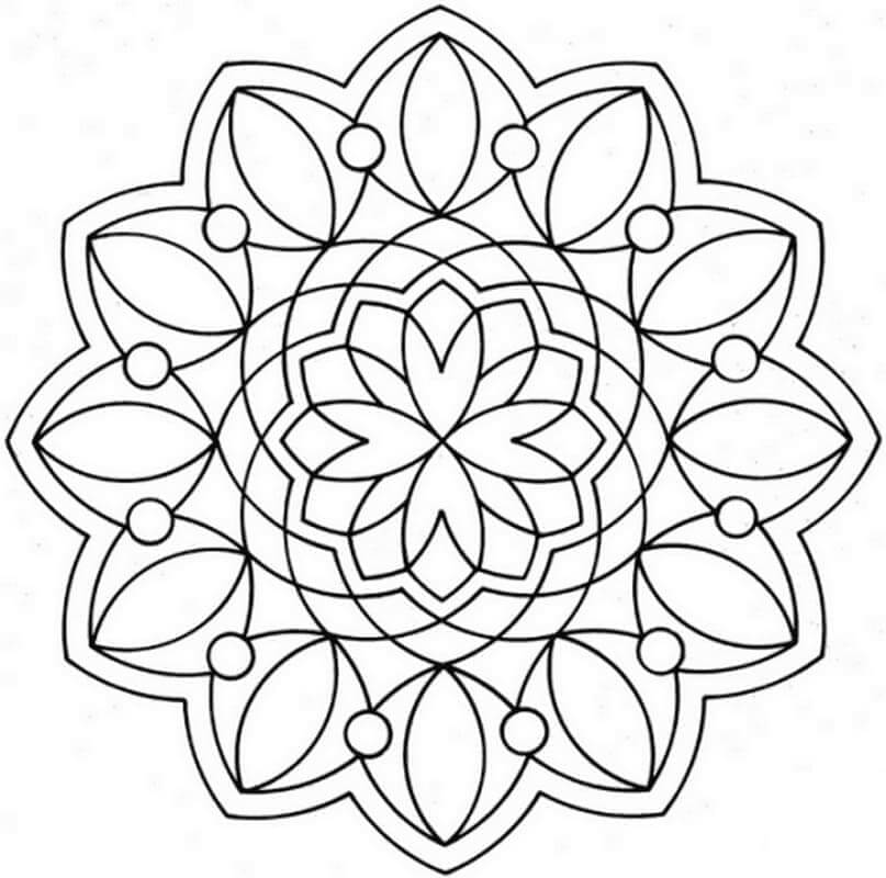 Mandala für 6-jährige Kinder ausmalbilder