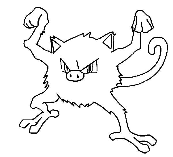 Mankey Pokemon ausmalbilder