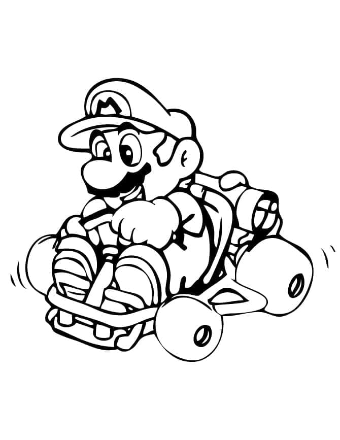 Mario Kart Bild Kostenlos ausmalbilder