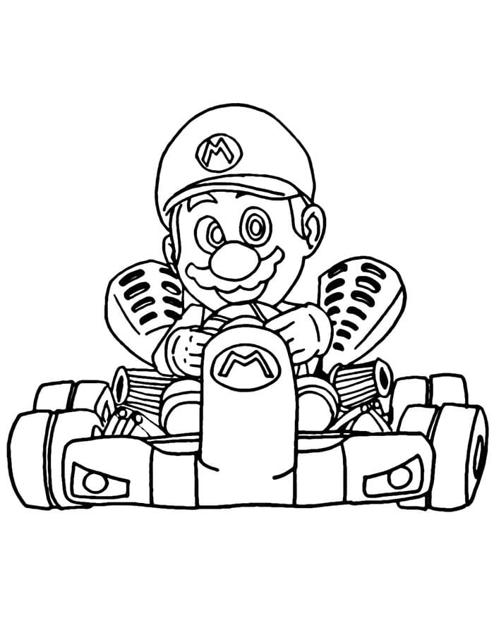 Mario Kart Kostenlos Druckbar ausmalbilder