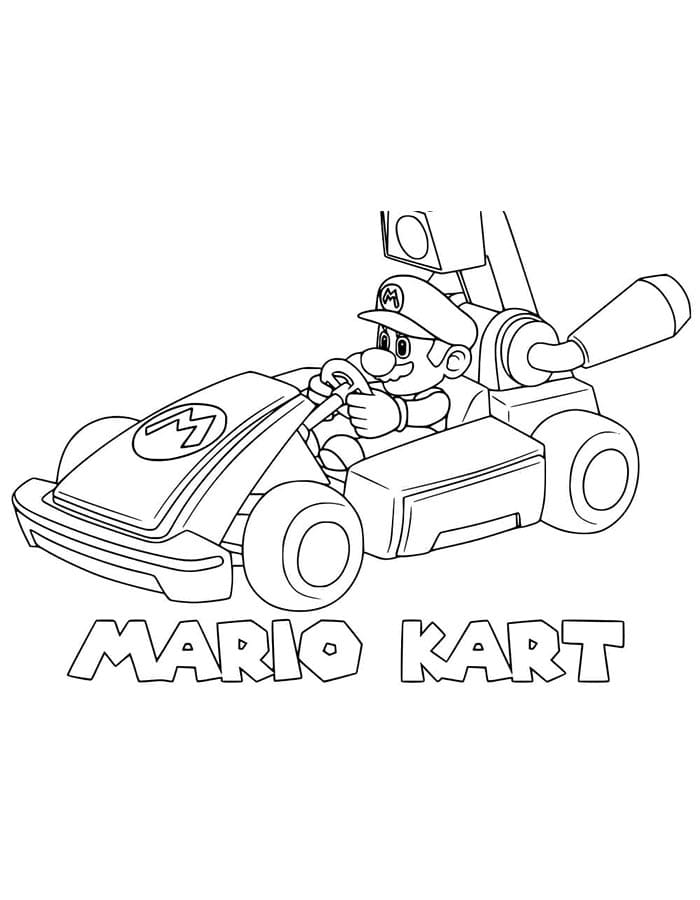 Mario Kart Zum Drucken ausmalbilder
