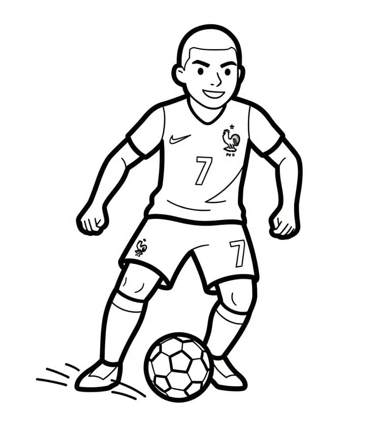 Mbappé ausmalbilder