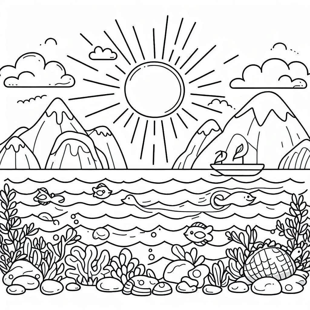 Meer druckfertig ausmalbilder