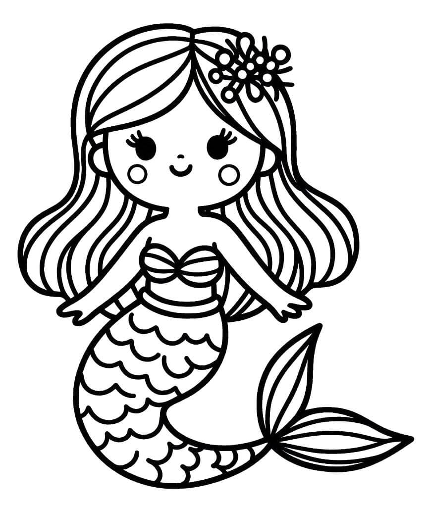 Meerjungfrau Druckbar Frei ausmalbilder