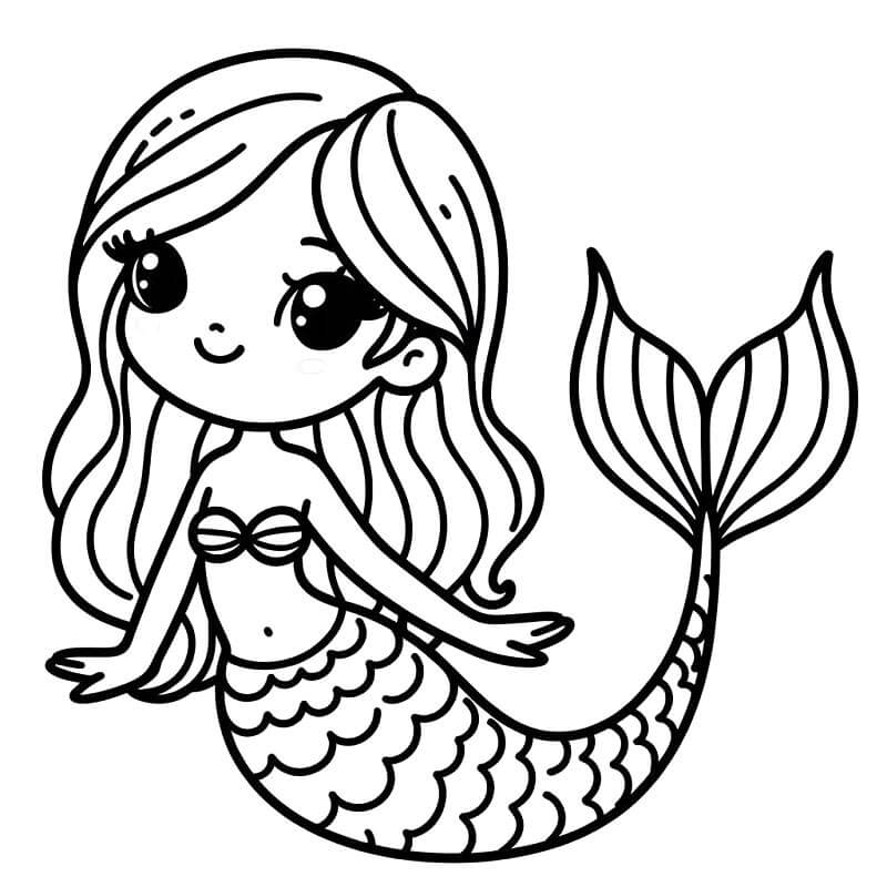 Meerjungfrau Für Kinder Gratis ausmalbilder