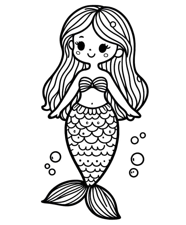 Meerjungfrau Für Kostenlos ausmalbilder