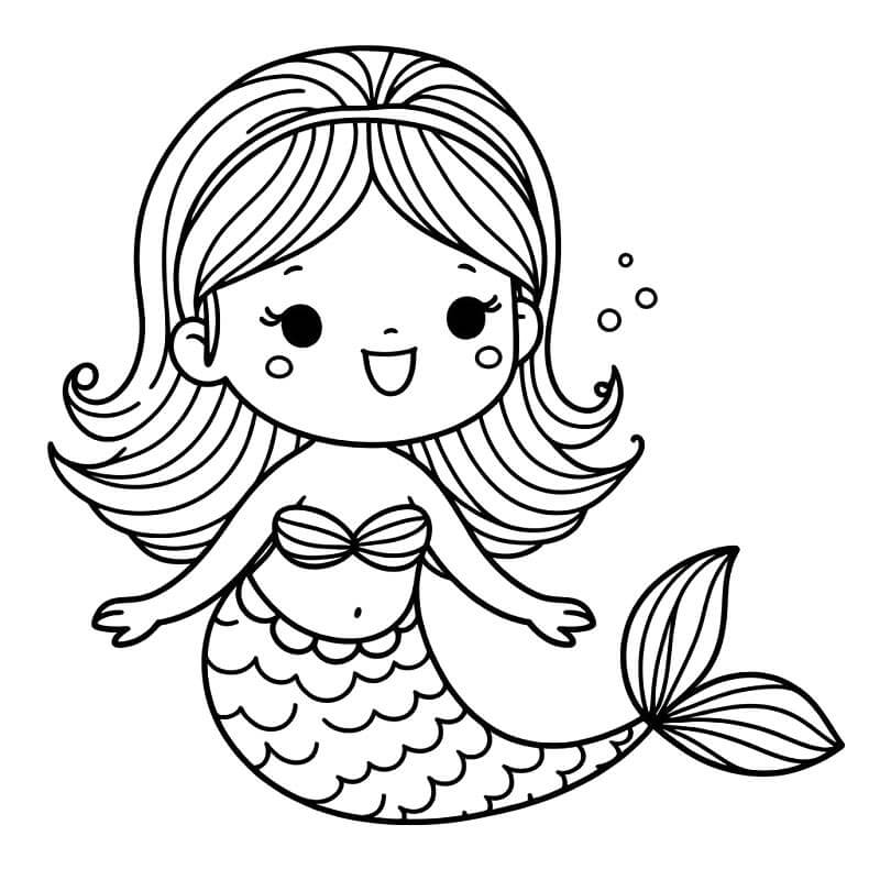 Meerjungfrau Zum Drucken Gratis ausmalbilder