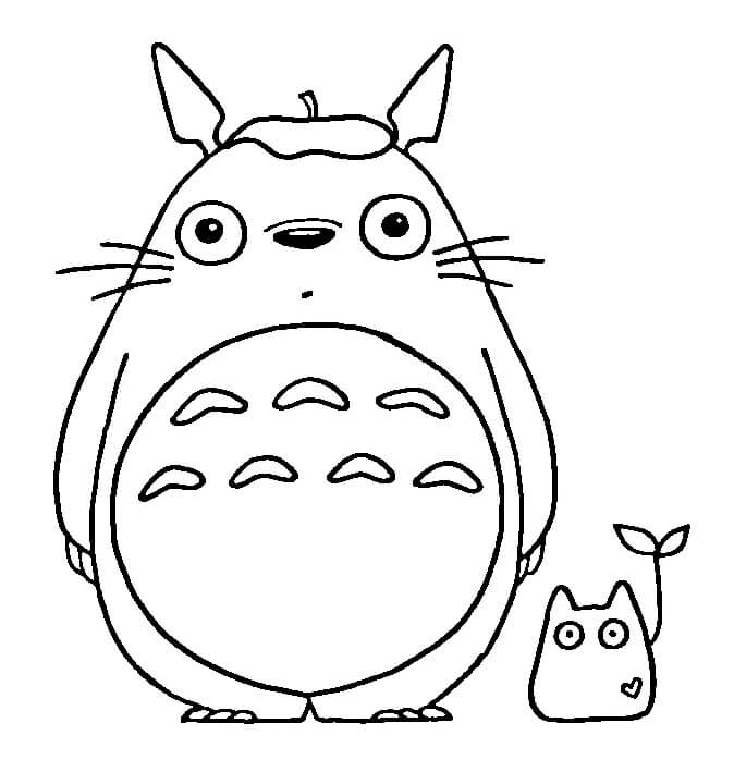 Mein Nachbar Totoro Bild zum Drucken ausmalbilder
