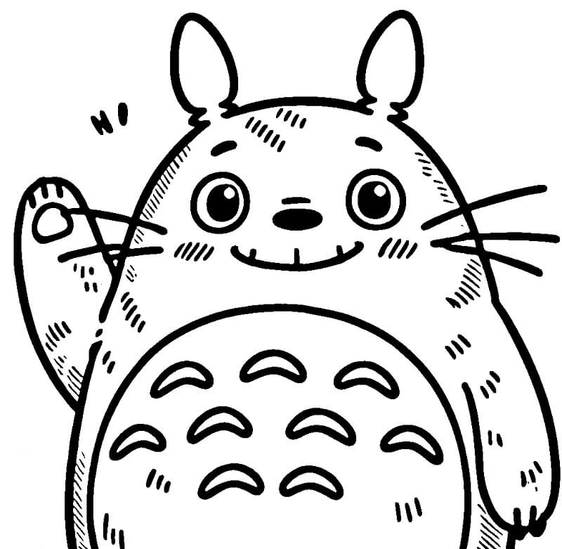 Mein Nachbar Totoro Malvorlage für Kinder ausmalbilder