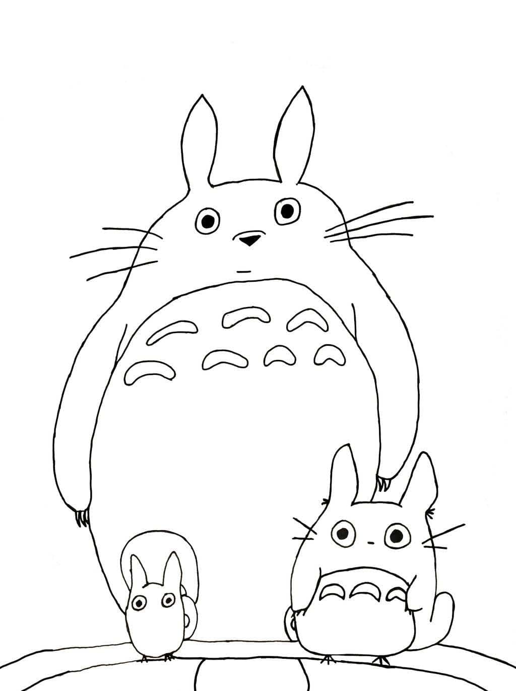 Mein Nachbar Totoro druckfertig ausmalbilder