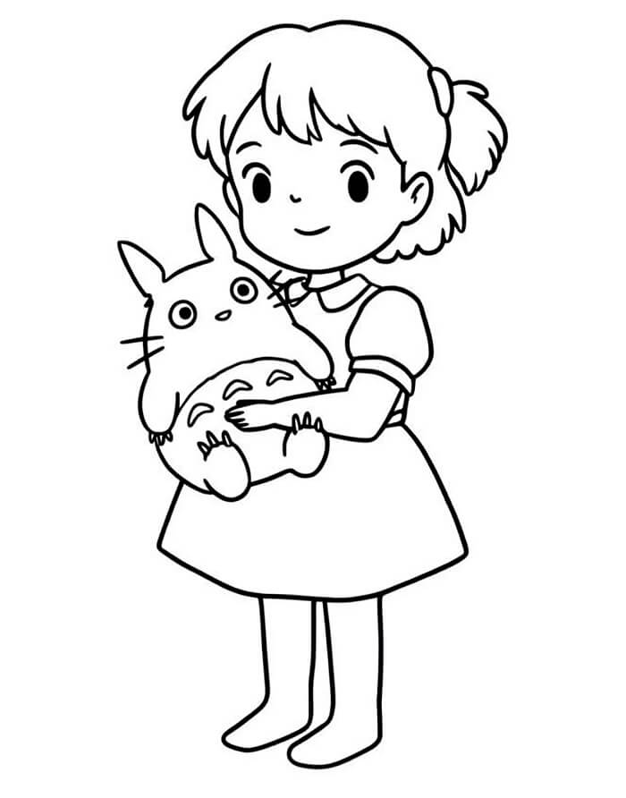 Mein Nachbar Totoro für 4-jährige Kinder ausmalbilder