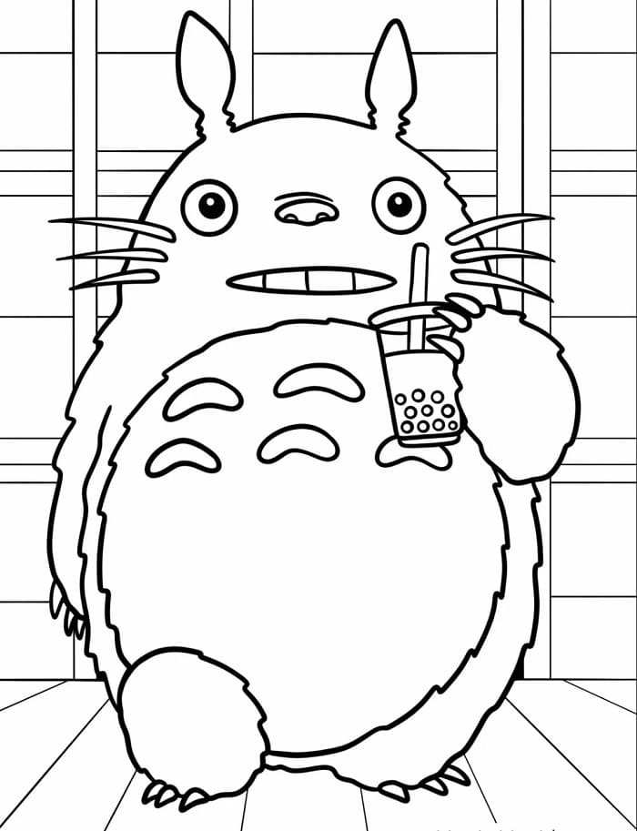Mein Nachbar Totoro kostenlos ausmalbilder