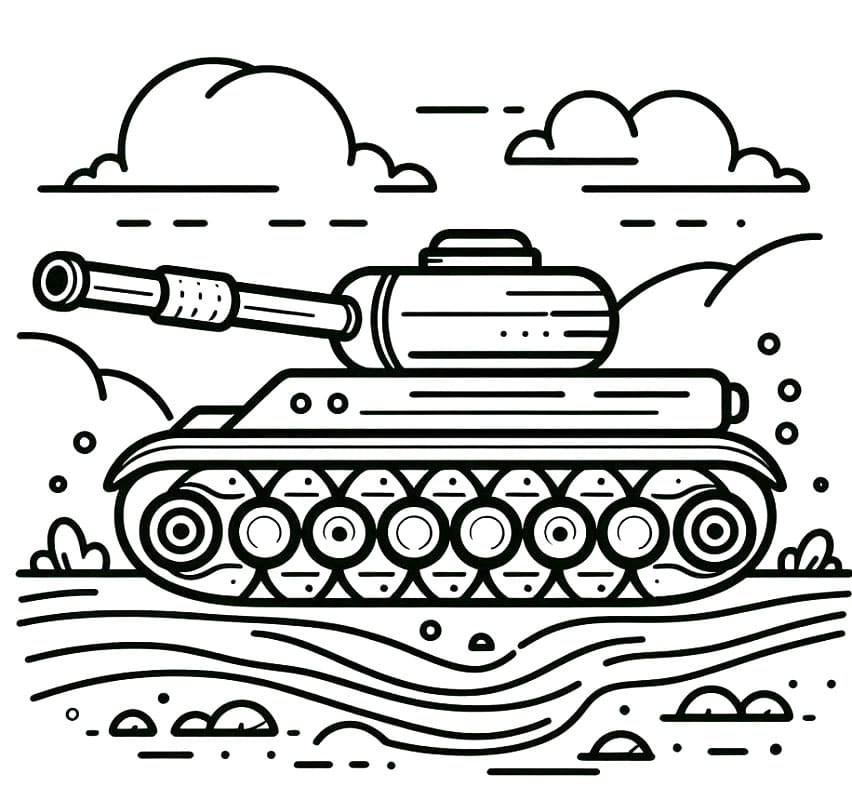 Militärischer Panzer ausmalbilder