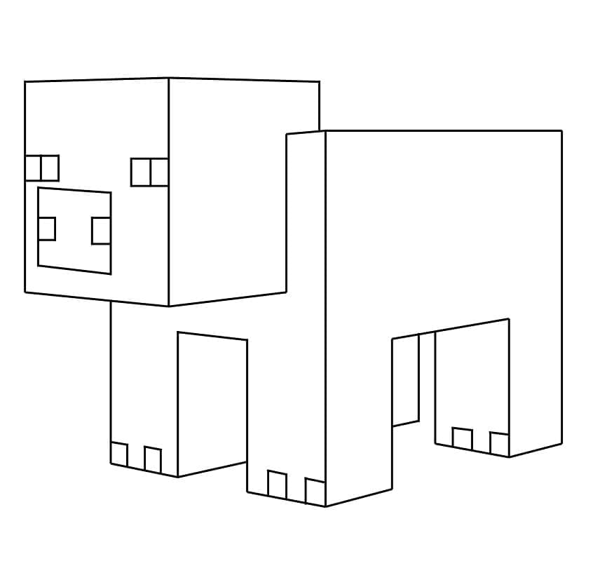 Minecraft-Schwein ausmalbilder