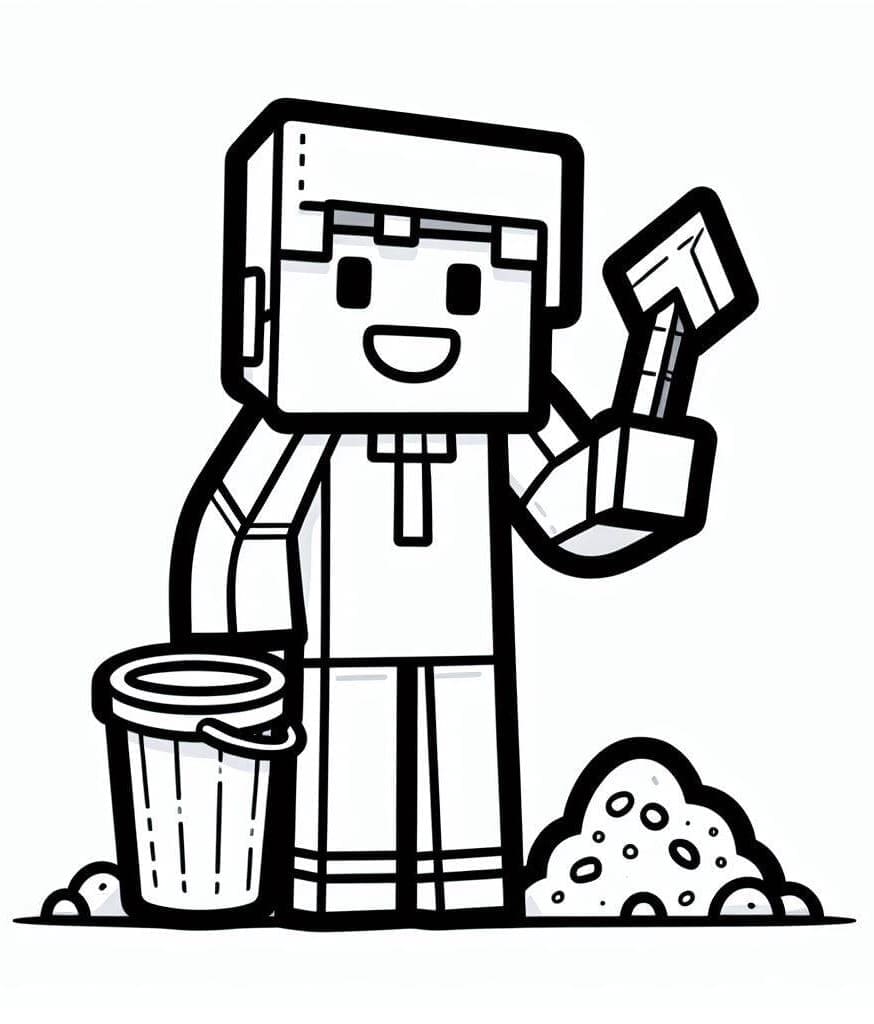 Minecraft Steve ausmalbilder