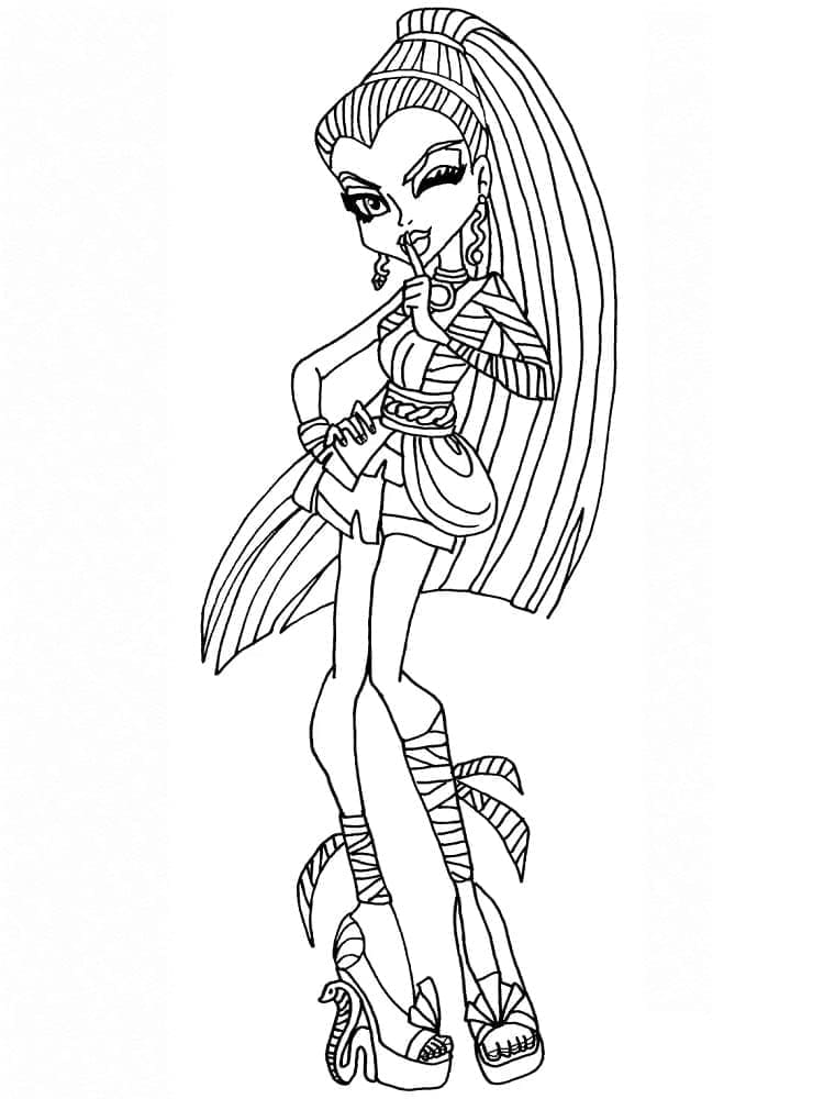 Monster High Nefera De Nile ausmalbilder