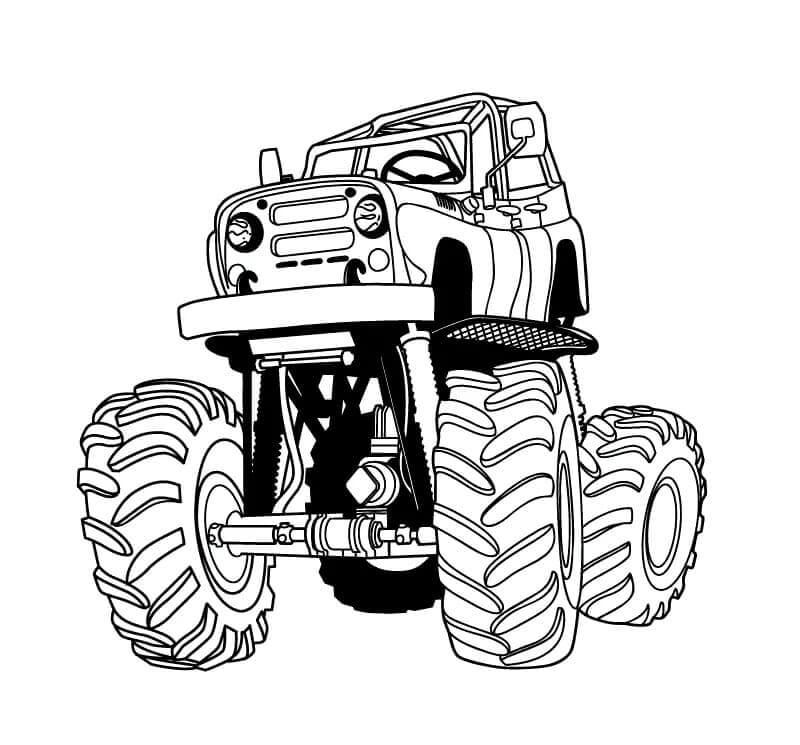 Monstertruck für 2-jährige Kinder ausmalbilder