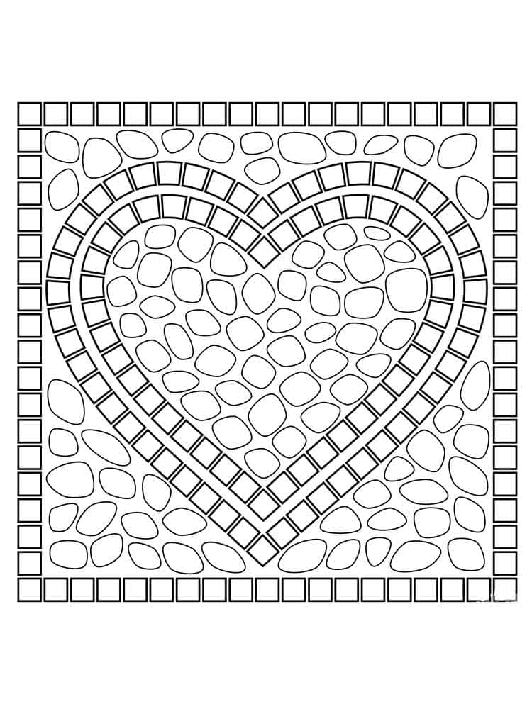 Mosaik Bild ausmalbilder