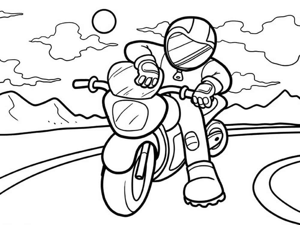 Motorrad für 6-jährige Kinder ausmalbilder