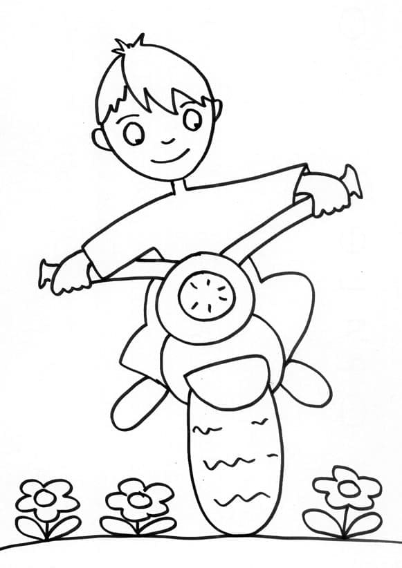 Motorrad für Kinder ausmalbilder