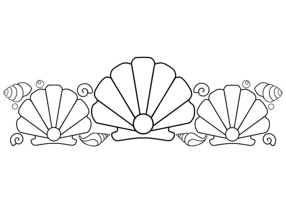 Muschel zum Drucken ausmalbilder