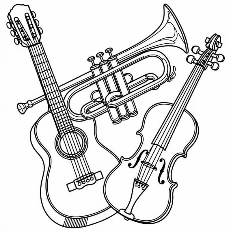Musikinstrumente (10) ausmalbilder