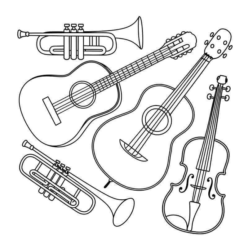 Musikinstrumente (3) ausmalbilder