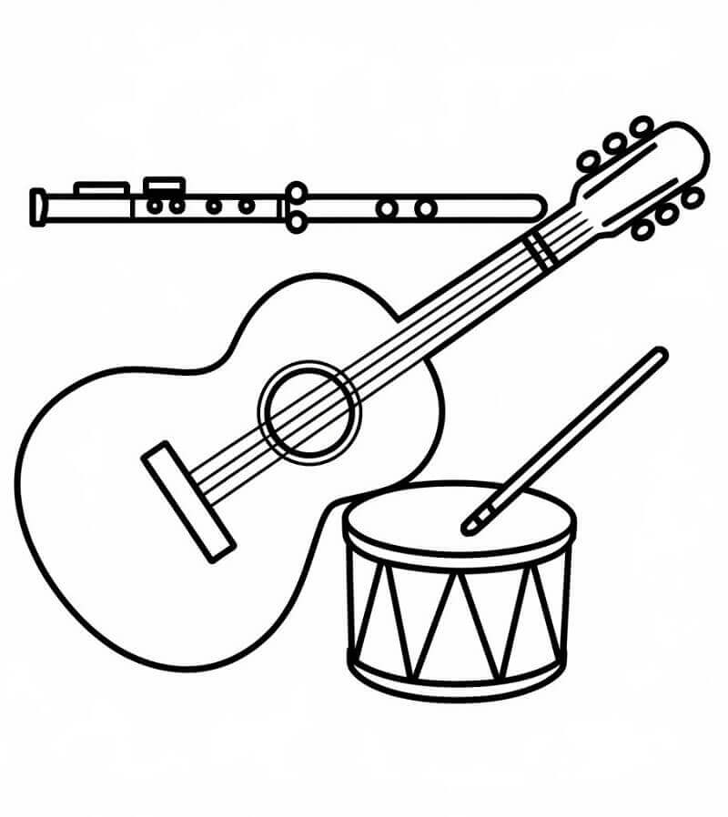 Musikinstrumente (4) ausmalbilder
