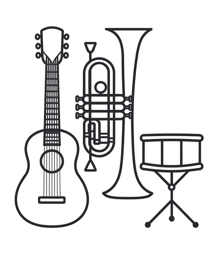 Musikinstrumente (9) ausmalbilder