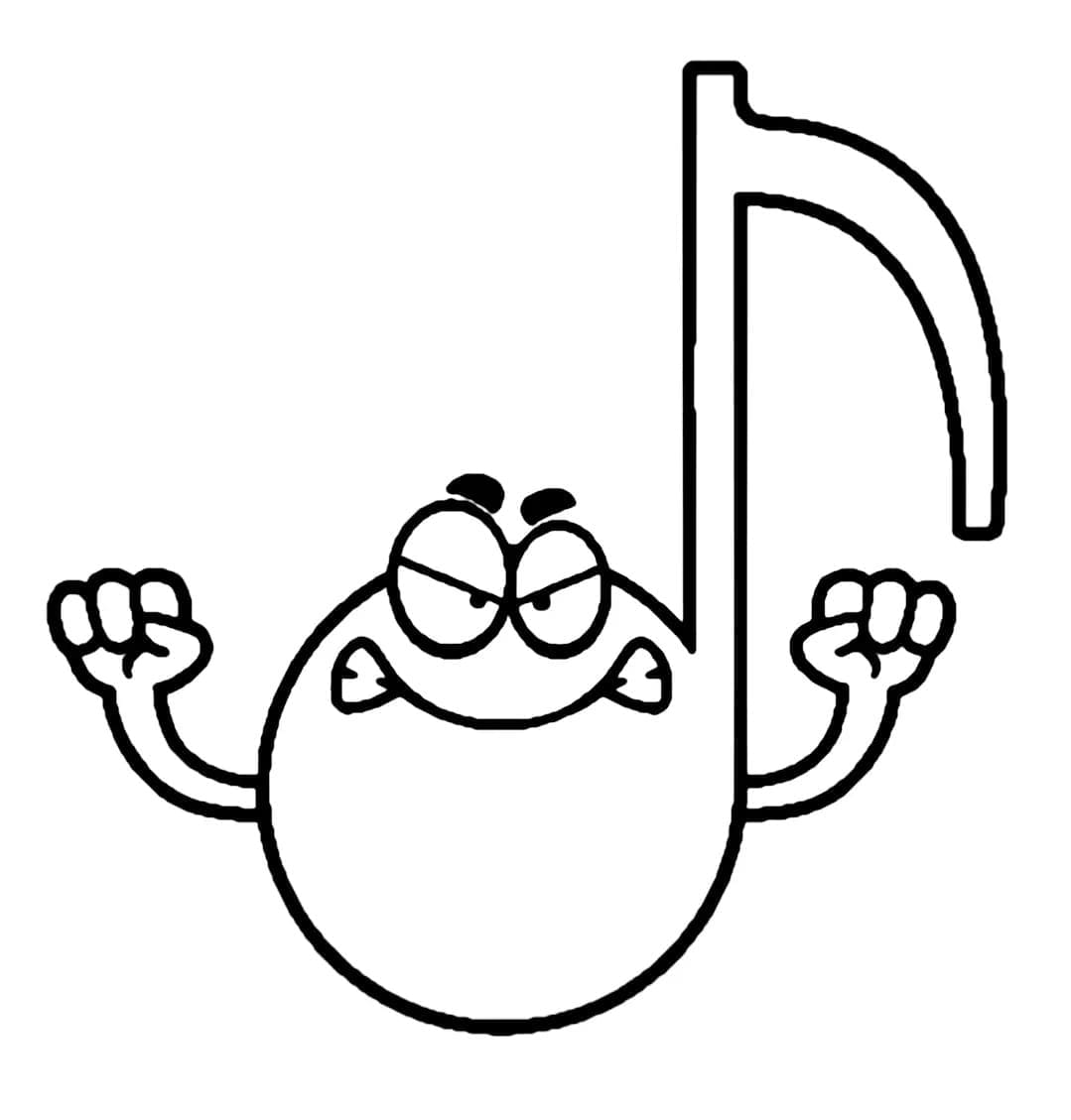 Musiknoten Malvorlage für Kinder ausmalbilder